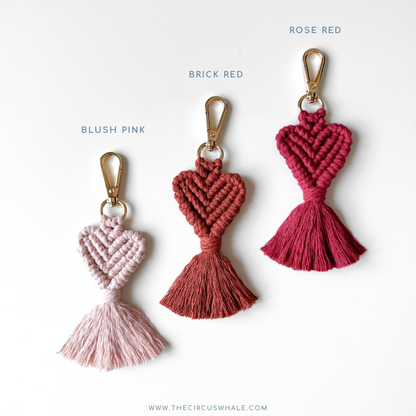 Customizable Boho Heart Keychain