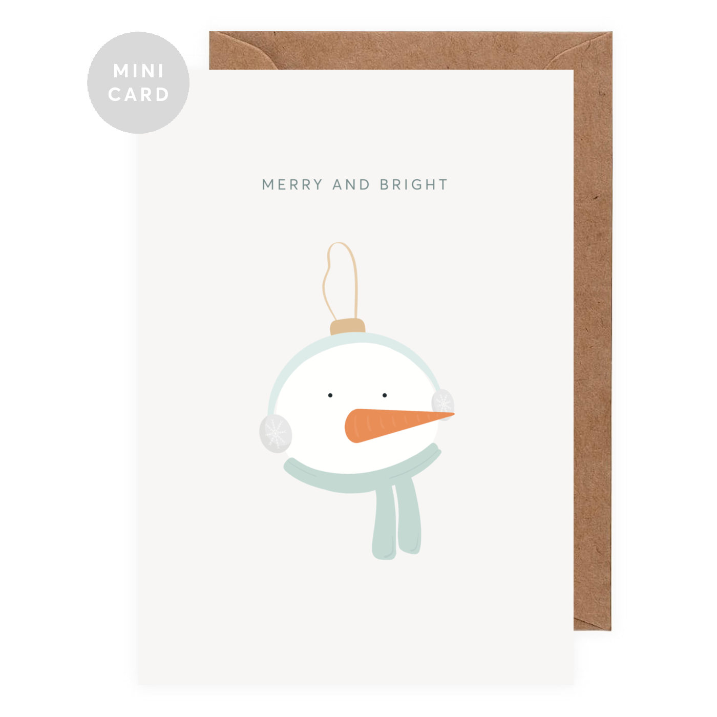 Snowman Mini Christmas Greeting Card