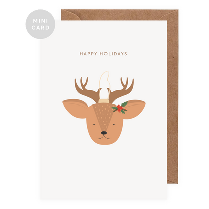 Reindeer Mini Christmas Greeting Card