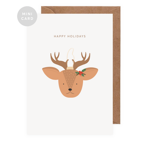 Reindeer Mini Christmas Greeting Card