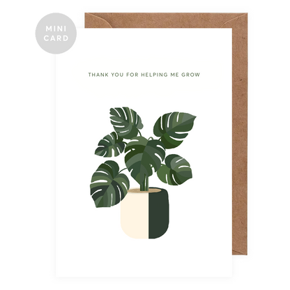 Growing Plant Mini Greeting Card