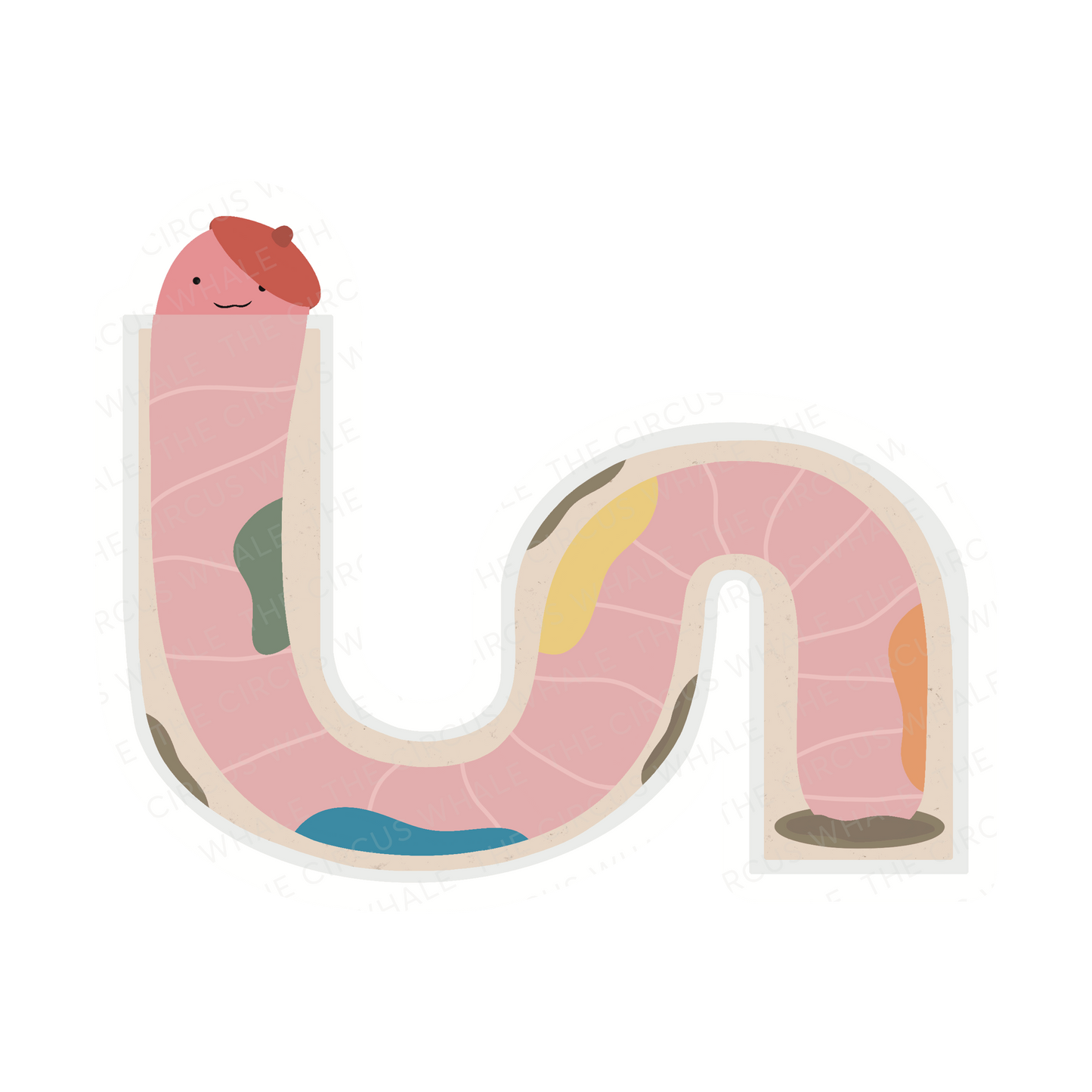 Worm Sticker