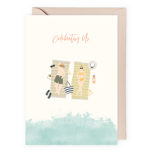 Celebrating Us Beach Picnic Greeting Card