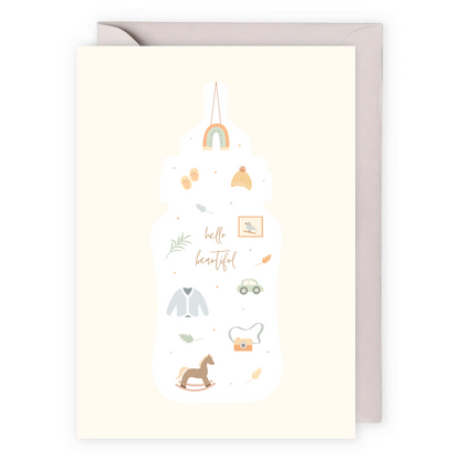 Hello Beautiful Baby Greeting Card