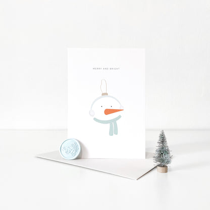Snowman Christmas Greeting Card