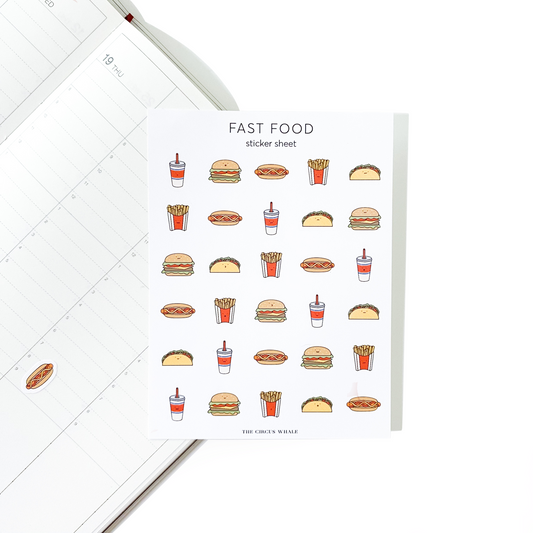 Fast Food Sticker Sheet