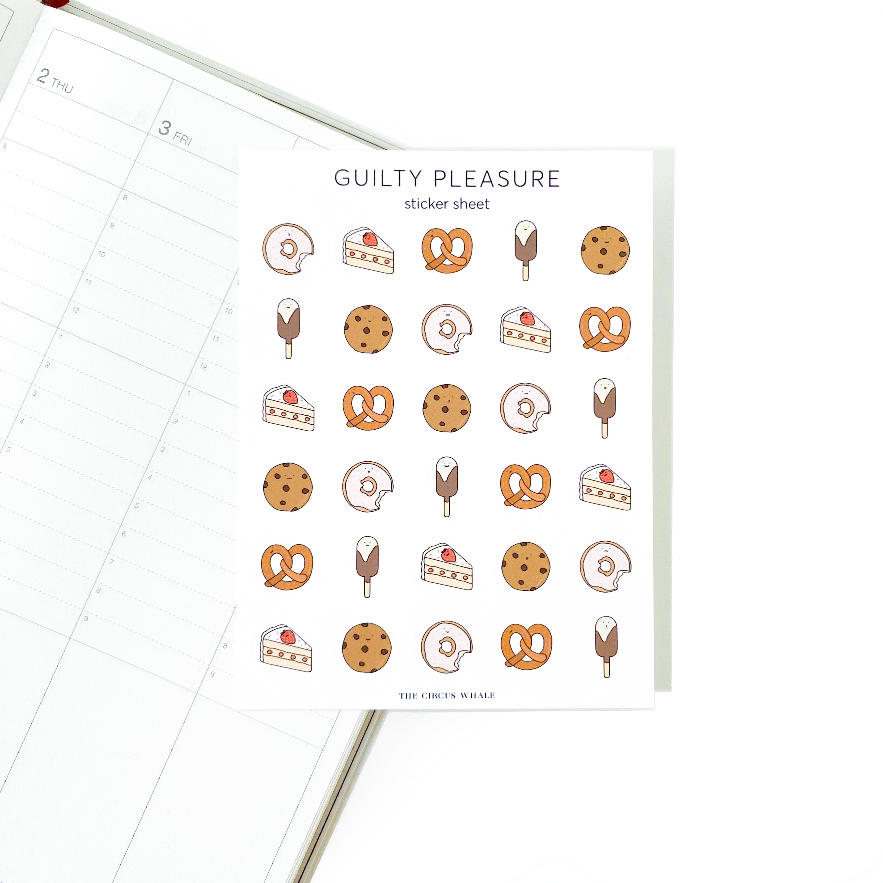 Guilty Window Sticker Guilty Pleasure Sticker Sheet - The Circus Whale