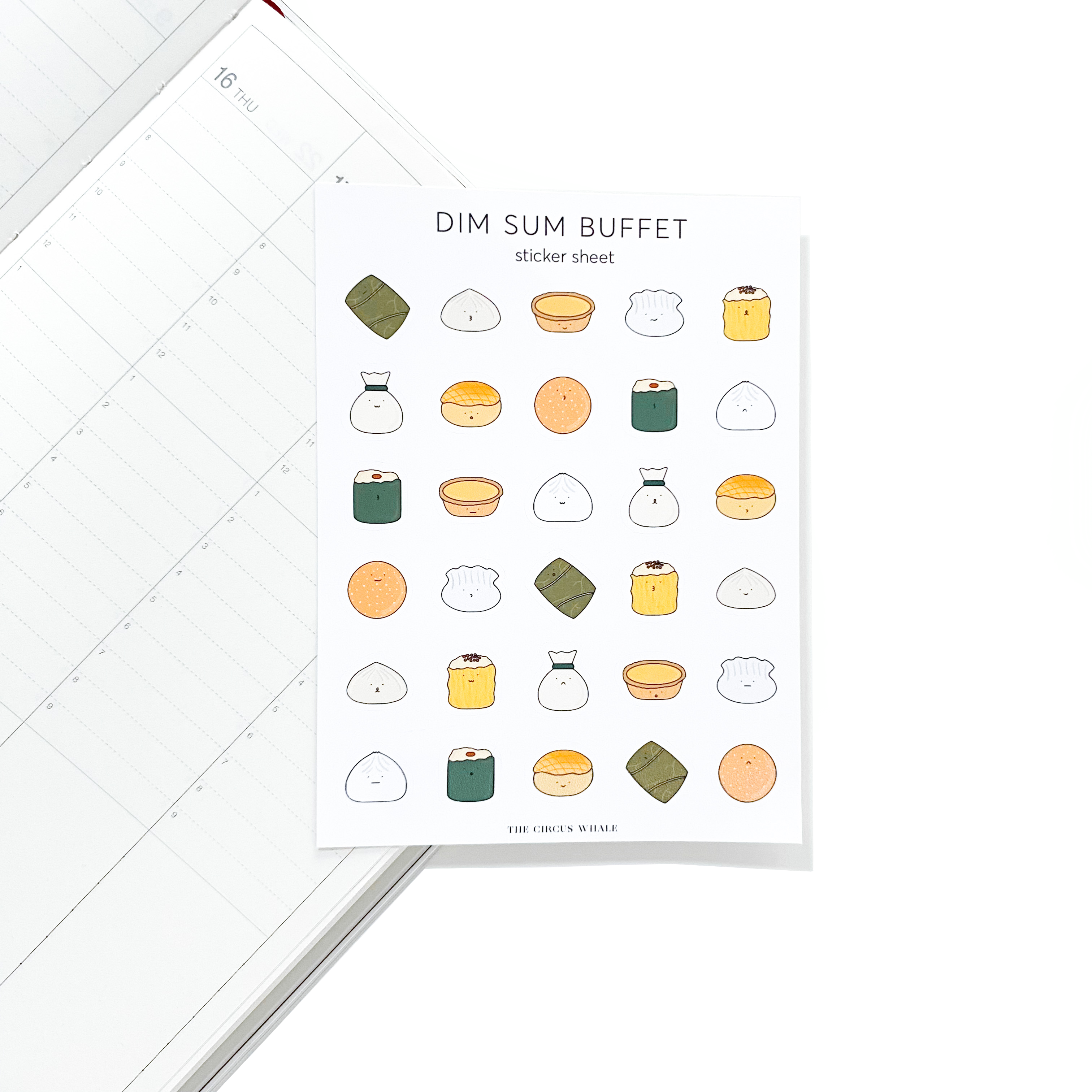 Dim Sum Sticky Notes Dim Sum Buffet Sticker Sheet - The Circus Whale
