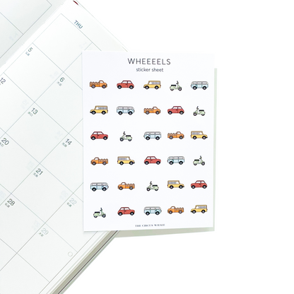 Wheels Sticker Sheet