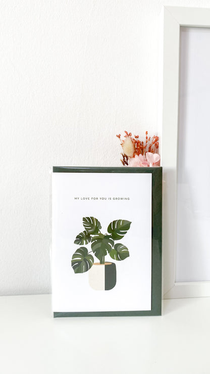 Growing Love Plant Greeting Card