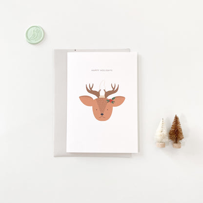 Reindeer Christmas Greeting Card