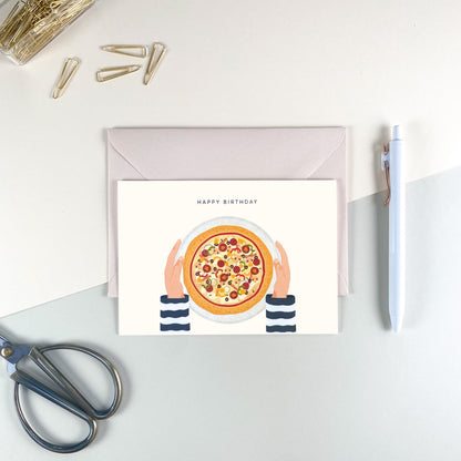 Birthday Greeting Cards - Pizza (Photo)